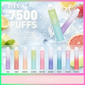 DIYA叮啞7500口拋棄式電子菸 多口味款 台灣推薦
